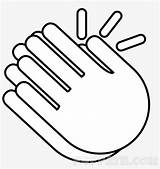 Clapping Emoji Drawing Draw Hand Clipart Hands Palmas Background Transparent Applause Gesture Finger Five High Nicepng Hiclipart sketch template