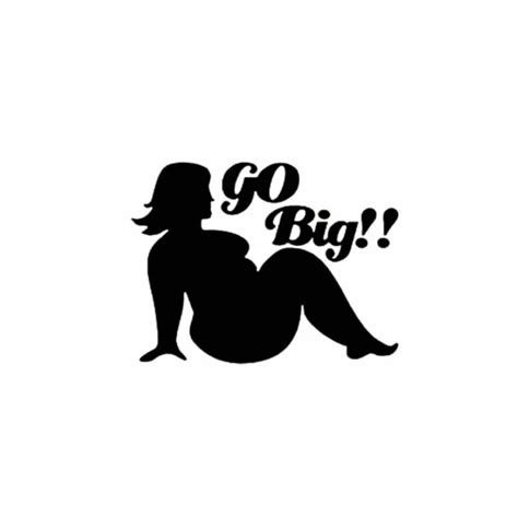 Hotmeini Sexy Fat Girls Go Big Logo Decal Window Sticker Car Truck In