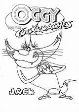 Oggy Jack Cockroaches sketch template