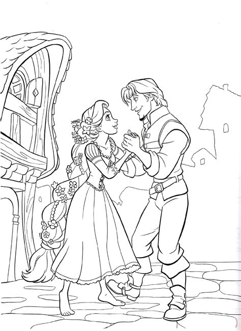 tangled rapunzel color pages printable  activity tangled