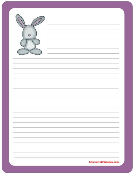 printable easter stationery