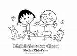 Chibi Maruko Chan Coloring Pintar Para Colorear Dibujos Pages Manga Actividades Dibujo Animadas Kids Friend Tamae Cartoon Niños Caricaturas Cartoons sketch template
