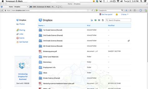dropbox shared folders