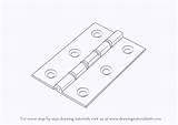 Hinges Draw Drawing Step Drawingtutorials101 sketch template