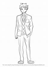 Kanbara Akihito Kanata Kyoukai Drawing Draw Anime Step sketch template