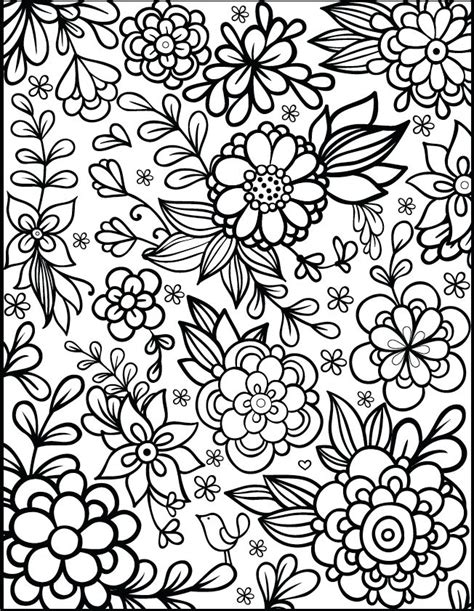 coloriage  printable flower coloring pages detailed coloring pages
