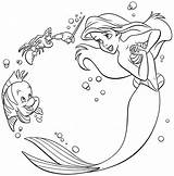 Ariel Disney Coloring Pages Getdrawings Book Mermaid Little sketch template