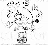 Juggling Clipart Unicycle Numbers Boy Illustration School Royalty Toonaday Vector sketch template