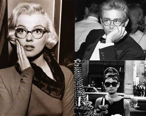 Marilyn Monroe James Dean And Audrey Hepburn Vintage Glasses