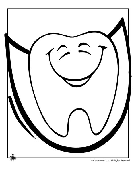 tooth coloring pages printable coloring home