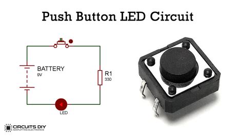 push button led circuit basic electronics