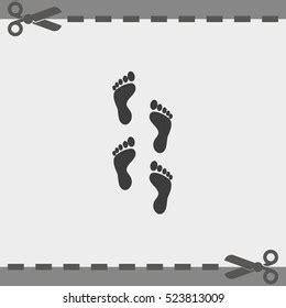 set foot symbol icon footstflat illustration stock vector royalty