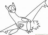 Latios Pokemon Coloring Pages Getcolorings Getdrawings Coloringpages101 Pokémon Color sketch template