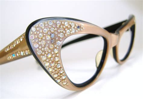 vintage 50s pink cat eye eyeglasses frame vintage eye glasses