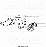 Fast Clipart Coloring Cartoon Rabbit Drawing Shooting Speed Springs Outlined Past Clipground Vector Cliparts sketch template