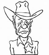 Coloring Pages Cowboy Vaqueros Drawing Cowboys Kleurplaten Hat Line Colouring Western Color Cartoon Cliparts Kids Clipart Printable Sheet Animated Sheriff sketch template
