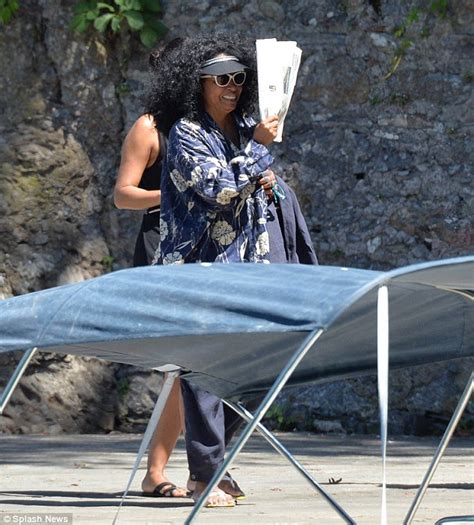 diana ross rugs up in fur coat as she prepares for concert in brazil after italian holiday with