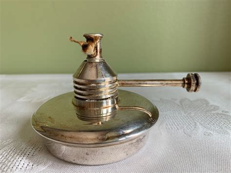 antique rare silver plated small oil lamp etsy
