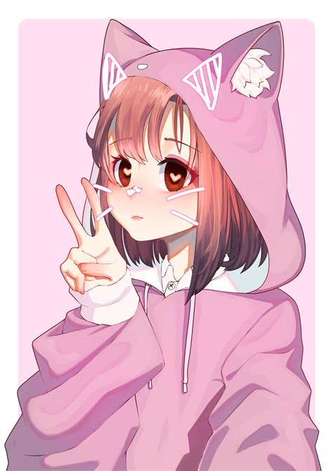 artstation simple cute anime girl