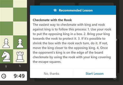 turn  chesscoms recommended lesson notification  games chess forums page