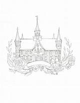 Temple Provo Coloring sketch template