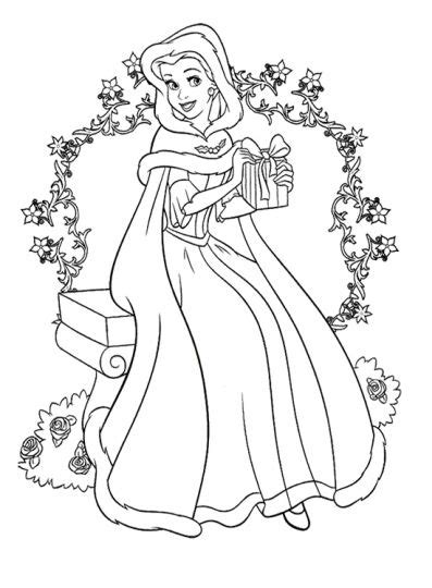 disney princess christmas coloring pages part