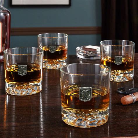 Regal Crested Fairbanks Whiskey Glasses Set Of 4