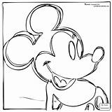 Coloring Mickey Mouse Pages Andy Warhol Pop Printable Drawing Outline Bones Dry Color Colouring Hat Clipart Kids Sheets Artistic Template sketch template
