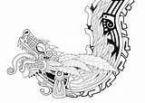 Aztec Tattoo Drawing Designs Quetzalcoatl Mexican Dragon Drawings Line Coloring Warrior Pages Outline Draw Chicano Tattoos Pyro Deviantart Getdrawings Nice sketch template