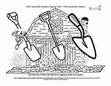 Garden Digging Tools Kids Sheet Coloring Solus Chef Story Printables sketch template
