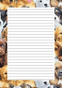 theme writing paper photo dogs   green fairy tpt