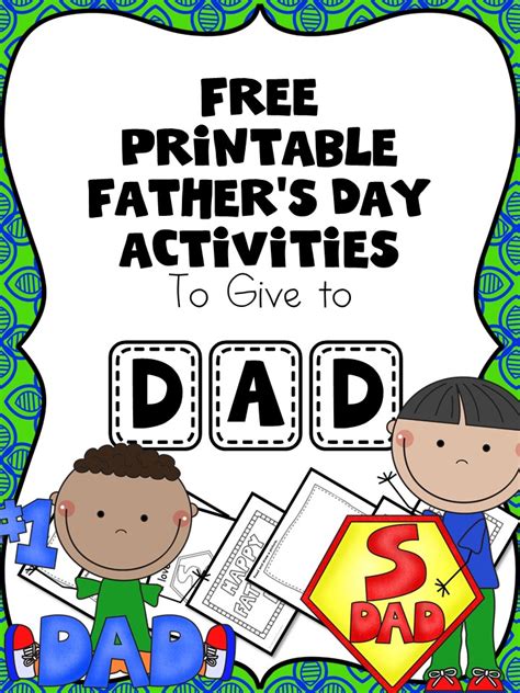 fathers day printable worksheet  kids   time   fathers