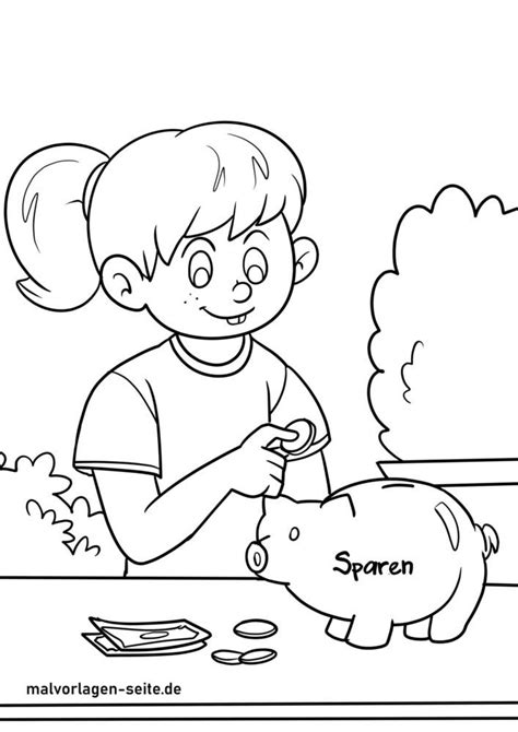 great coloring page save money  coloring pages