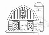 Farm House Coloring sketch template