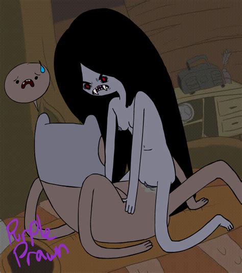 rule 34 adventure time animated black hair breasts demon fangs female finn the human marceline