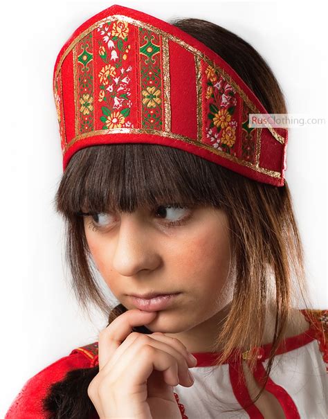 Russian Headdress Kokohnik Dunasha With Ribbons Hair Accessories