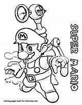 Mario Coloring Pages Super sketch template