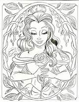 Coloring Disney Pages Belle Adult Adults Printable Book Sheets Princess Colouring Books Choose Board Tumblr Drawing sketch template