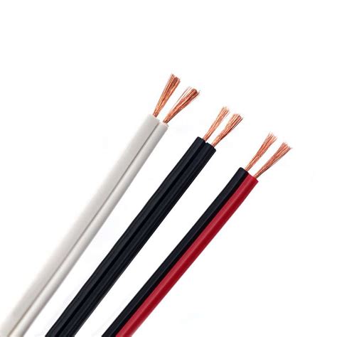 red  black wire flat speaker wire audio speaker cable supplier