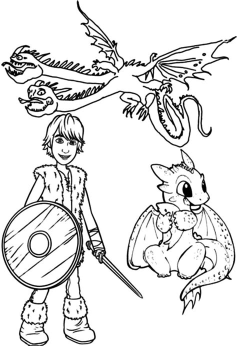 hiccup  baby dragon    train  dragon coloring pages