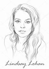 Lindsay Lohan Drawing Sketch sketch template