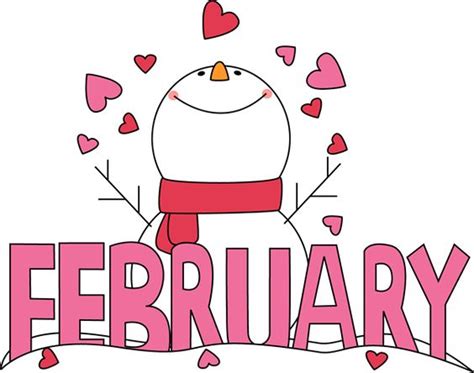 february clip art month  february snowman love clip art image