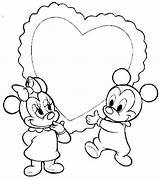 Coloring Mickey Pages Mouse Minnie Disney Baby Valentine Printable Heart Ears Getdrawings Getcolorings Print Filminspector Color Drawing Library Clipart Popular sketch template