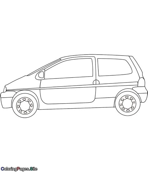 family car  coloring page drawing  kids