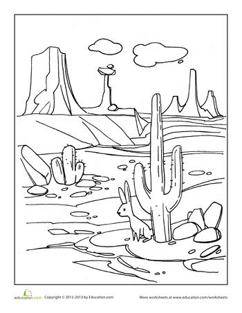 worksheets desert coloring page animal coloring pages coloring book