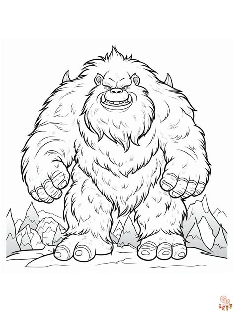 printable yeti coloring pages   kids  adults