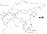 Asya Continent sketch template