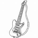 Guitare Musique Electrique Coloriages Colorier Objects Objets Guitariste Choisir sketch template