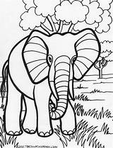 Elephant Coloring Pages Printable Kids Animal Elephants Color Sheet Animals Colouring Drawing Cute Printables Google Para Elphant Clipart African Colorat sketch template