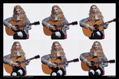 sing for you poses collection pt 1 guitar sets at flower chamber sims 4 updates sims 4